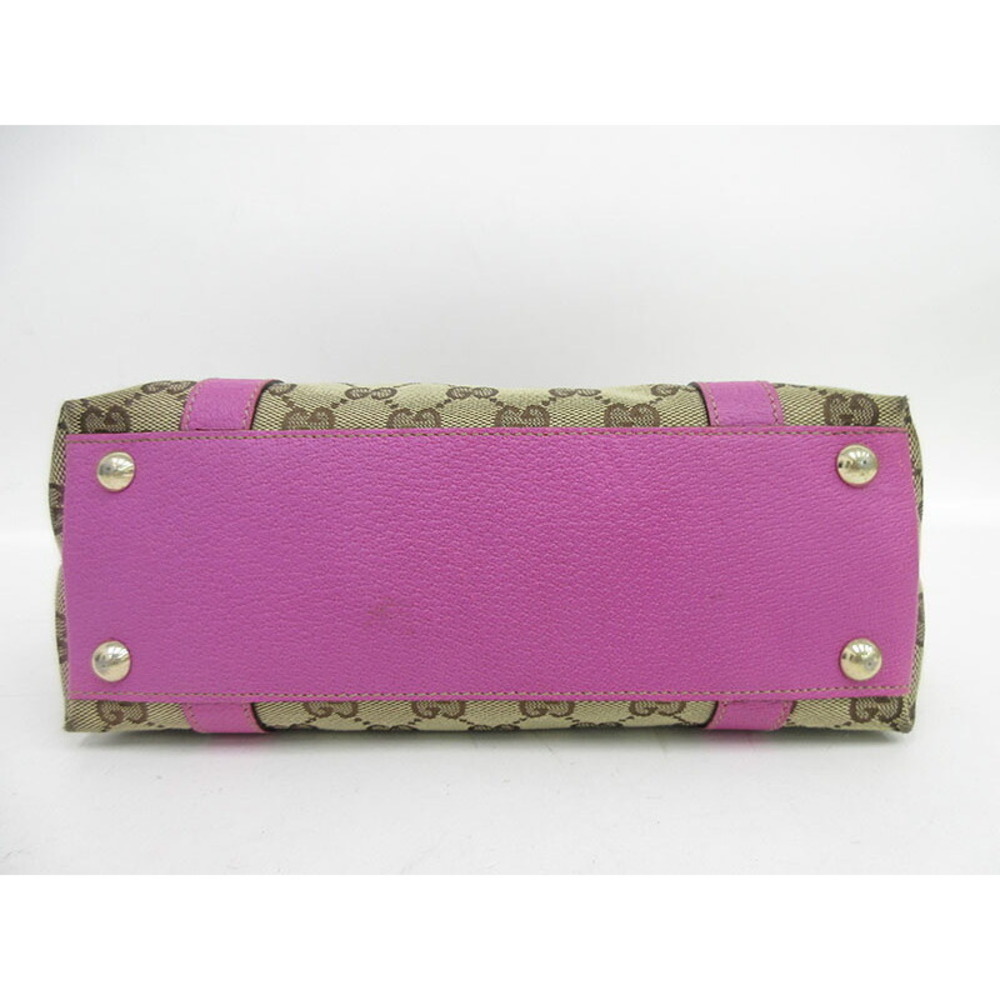 Gucci Canvas Pink GG Bag Tote Abbey Beige - Picture 4 of 11